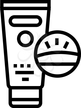 cream edema treatment line icon vector. cream edema treatment sign. isolated contour symbol black illustration
