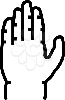 arm edema line icon vector. arm edema sign. isolated contour symbol black illustration