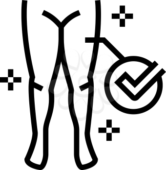 healthy legs line icon vector. healthy legs sign. isolated contour symbol black illustration