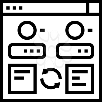 program app converter line icon vector. program app converter sign. isolated contour symbol black illustration