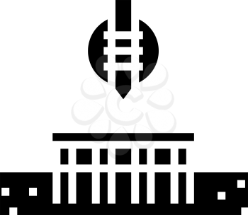 pile screw foundation glyph icon vector. pile screw foundation sign. isolated contour symbol black illustration