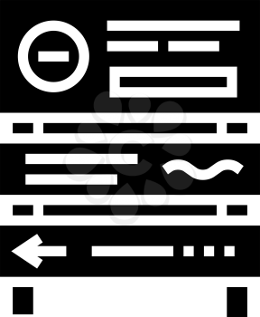 road direction sign glyph icon vector. road direction sign sign. isolated contour symbol black illustration