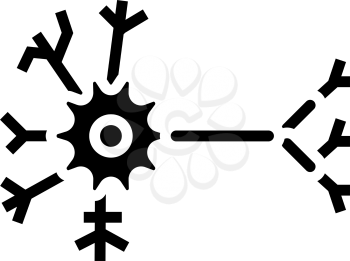 biological model neural network glyph icon vector. biological model neural network sign. isolated contour symbol black illustration