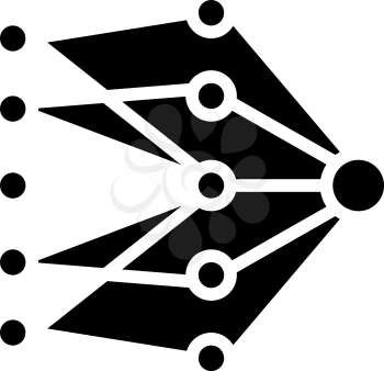 single layer neural network glyph icon vector. single layer neural network sign. isolated contour symbol black illustration