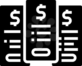 tariff plans subscription glyph icon vector. tariff plans subscription sign. isolated contour symbol black illustration