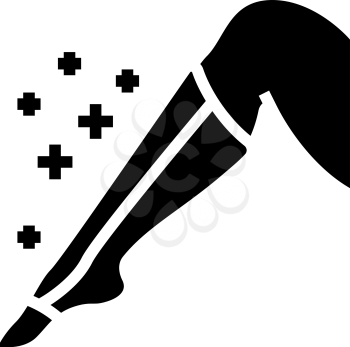 leg bandage health tratment glyph icon vector. leg bandage health tratment sign. isolated contour symbol black illustration
