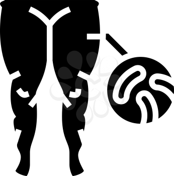 fatty edema glyph icon vector. fatty edema sign. isolated contour symbol black illustration