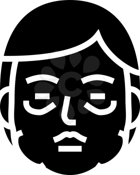 allergic edema glyph icon vector. allergic edema sign. isolated contour symbol black illustration