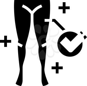 healthy legs glyph icon vector. healthy legs sign. isolated contour symbol black illustration