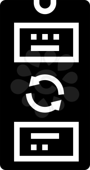 phone online application converter glyph icon vector. phone online application converter sign. isolated contour symbol black illustration