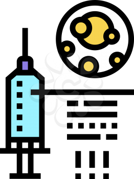 syringe for treat gout pain color icon vector. syringe for treat gout pain sign. isolated symbol illustration