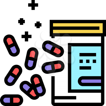 medicaments gout treatment color icon vector. medicaments gout treatment sign. isolated symbol illustration