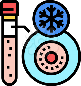 freezing embryo color icon vector. freezing embryo sign. isolated symbol illustration
