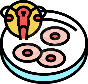 egg cell preparation color icon vector. egg cell preparation sign. isolated symbol illustration