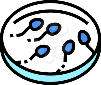 sperm preparation color icon vector. sperm preparation sign. isolated symbol illustration