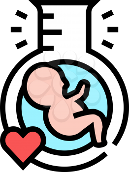 in vitro fertilization color icon vector. in vitro fertilization sign. isolated symbol illustration