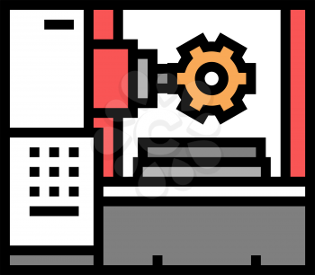 gear-machined apparatus color icon vector. gear-machined apparatus sign. isolated symbol illustration