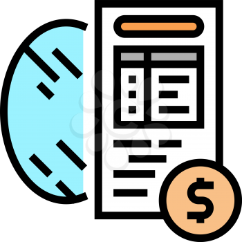 cost calculation, mirror price color icon vector. cost calculation, mirror price sign. isolated symbol illustration