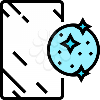 silver mirror color icon vector. silver mirror sign. isolated symbol illustration