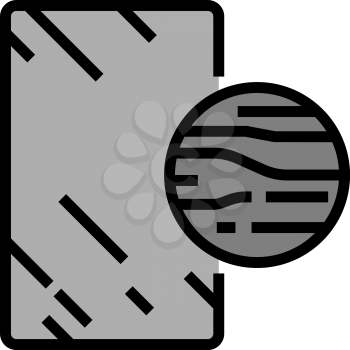graphite mirror color icon vector. graphite mirror sign. isolated symbol illustration