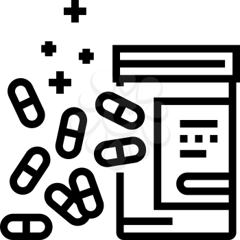 medicaments gout treatment line icon vector. medicaments gout treatment sign. isolated contour symbol black illustration