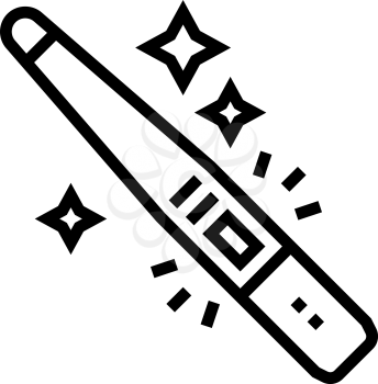 pregnancy test line icon vector. pregnancy test sign. isolated contour symbol black illustration