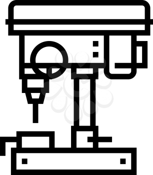 drilling machine line icon vector. drilling machine sign. isolated contour symbol black illustration