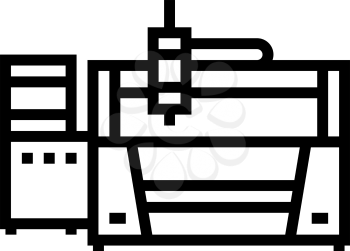 laser apparatus line icon vector. laser apparatus sign. isolated contour symbol black illustration