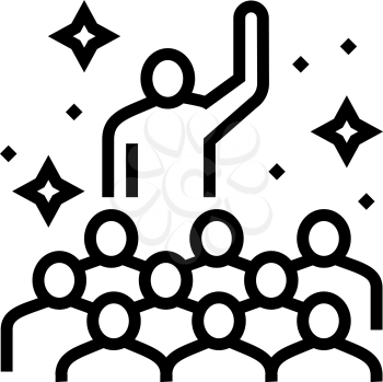 teamwork soft skill line icon vector. teamwork soft skill sign. isolated contour symbol black illustration