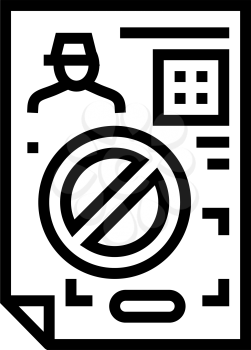 denial allowance line icon vector. denial allowance sign. isolated contour symbol black illustration