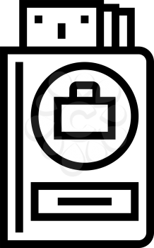 work pay allowance line icon vector. work pay allowance sign. isolated contour symbol black illustration
