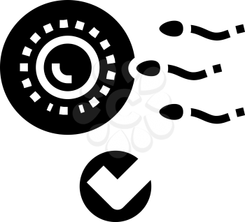 natural fertilization glyph icon vector. natural fertilization sign. isolated contour symbol black illustration