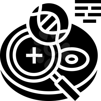 indicator of success fertilization glyph icon vector. indicator of success fertilization sign. isolated contour symbol black illustration