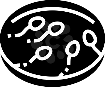 sperm preparation glyph icon vector. sperm preparation sign. isolated contour symbol black illustration