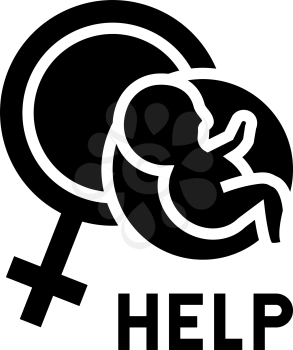 help and consultation fertilization glyph icon vector. help and consultation fertilization sign. isolated contour symbol black illustration