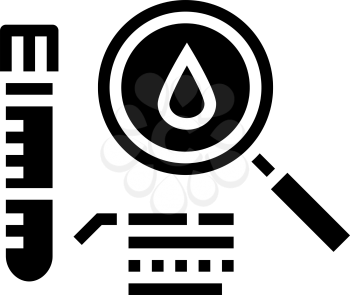 analysis for fertilization glyph icon vector. analysis for fertilization sign. isolated contour symbol black illustration