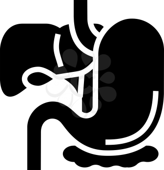 gastrointestinal tract glyph icon vector. gastrointestinal tract sign. isolated contour symbol black illustration