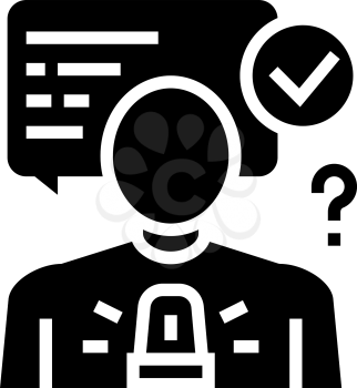 decision making soft skill glyph icon vector. decision making soft skill sign. isolated contour symbol black illustration