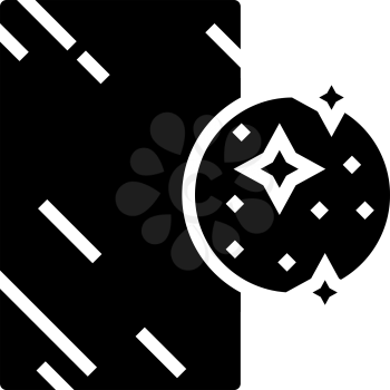 silver mirror glyph icon vector. silver mirror sign. isolated contour symbol black illustration