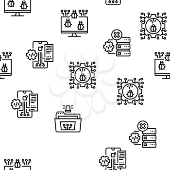 Debug Research And Fix Vector Seamless Pattern Thin Line Illustration