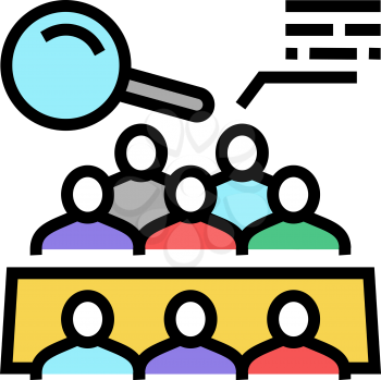 meeting of shareholders color icon vector. meeting of shareholders sign. isolated symbol illustration