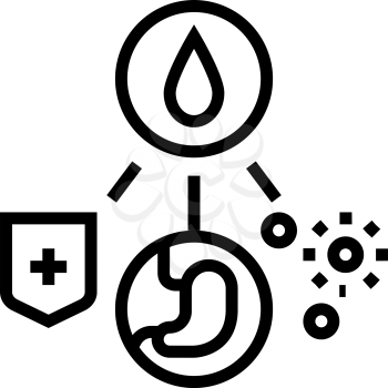health benefits of breast milk line icon vector. health benefits of breast milk sign. isolated contour symbol black illustration