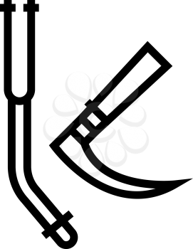 tracheal intubation tools line icon vector. tracheal intubation tools sign. isolated contour symbol black illustration