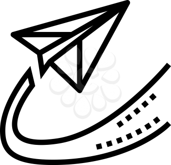 international aircraft free shipping line icon vector. international aircraft free shipping sign. isolated contour symbol black illustration