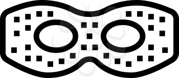 eye mask line icon vector. eye mask sign. isolated contour symbol black illustration