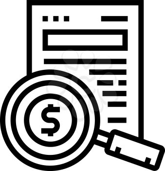 credit money line icon vector. credit money sign. isolated contour symbol black illustration