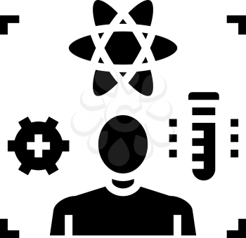 science expert glyph icon vector. science expert sign. isolated contour symbol black illustration