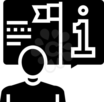 information expert glyph icon vector. information expert sign. isolated contour symbol black illustration