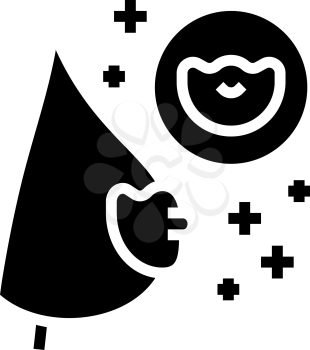 silicone pad for breast nipples glyph icon vector. silicone pad for breast nipples sign. isolated contour symbol black illustration