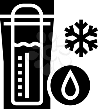 freezing milk storage glyph icon vector. freezing milk storage sign. isolated contour symbol black illustration